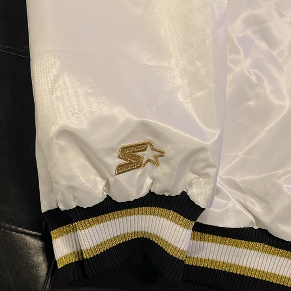 Mens Large New Chicago Bulls Black label starter jacket - Picture 3 of 4